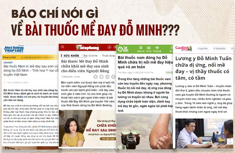 Báo chí nói gì về bài thuốc Mề đay Đỗ Minh