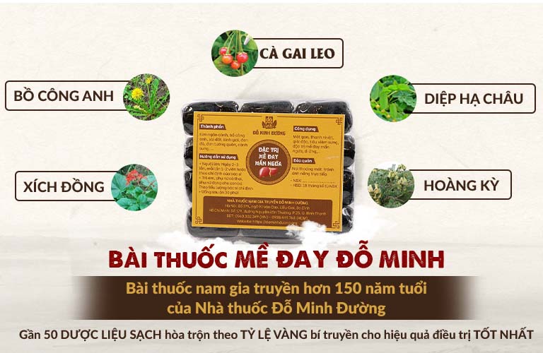 Thành phần dược liệu bài thuốc Mề đay Đỗ Minh