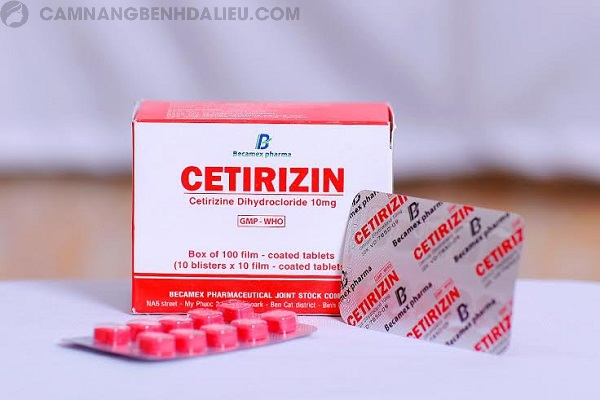 Thuốc trị ngứa Cetirizin