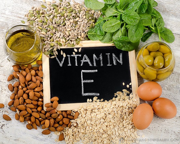 Một số thực phẩm giàu vitamin E.