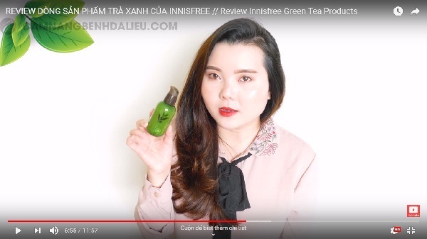 Blogger Trinh Meow đánh gá cao khả năng cấp ẩm và khóa ẩm của serum Innisfree