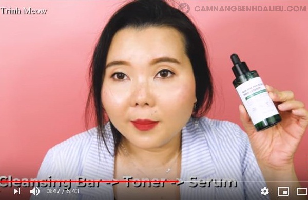 Trinh Meow review về serum Some By Mi