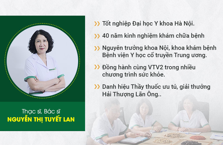 Thạc si, bác sĩ Tuyết Lan có nhiều năm công tác trong lĩnh vực YHCT