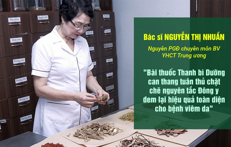 Bác sĩ Nguyễn Thị Nhuần nhận định về Thanh bì Dưỡng can thang